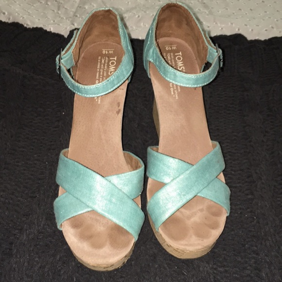 Toms Shoes - TOMS Light Blue Wedges